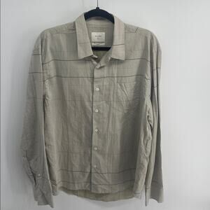 Billy Reid Standard Fit 100% cotton long sleeve button up dress shirt sz XL